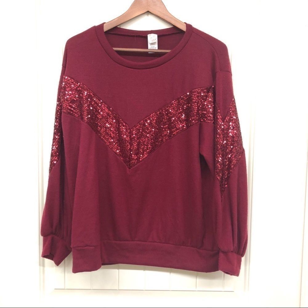 7th Ray sequined crew neck light sweatshirt M